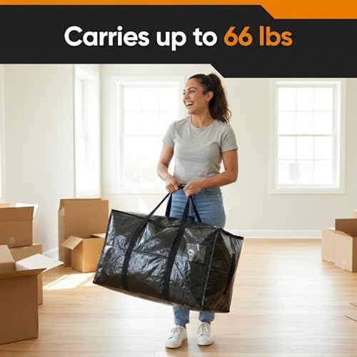 HOLDN’ STORAGE 10 Pack Large Moving Bags, 30 & 45 Gal Heavy-Duty Bags Totes - Image 6
