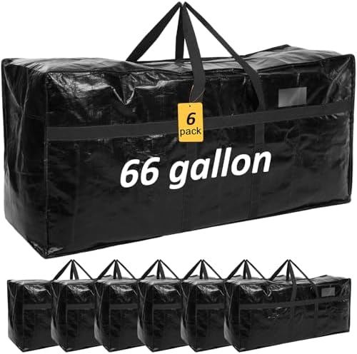 8 Pcs 66 Gallon Extra Large Moving Bags Heavy Duty Storage Bag by Clysee