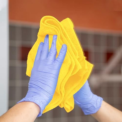 Yellow Microfiber Towels (Value Pack of 36) Size 16" x 16" Large, Highly Absorbent Cleaning Rags, Lint Free Towels, Reusable and Washable, Microfiber Towel for Cars - Image 5