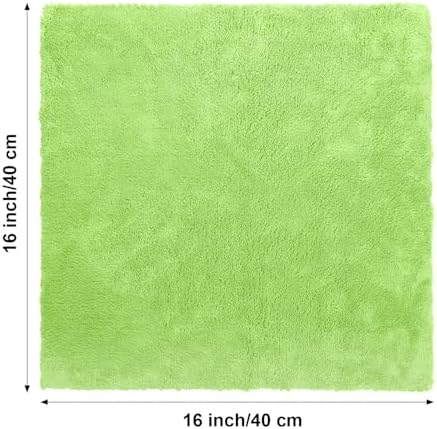 Shimeyao 30 Pcs 16 x 16 Inch Edgeless Microfiber Plush Towels for Cars Detailing Drying Wash Polishing Absorbent Cleaning Cloths, 500 GSM(Green) - Image 2