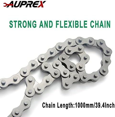 AUPREX 24 Inch Heavy Duty Chain Oil Filter Wrench, Adjustable Long Handle Tool Fits Max 12.6 Inch Diameter - Image 4