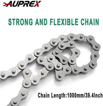 AUPREX 24 Inch Heavy Duty Chain Oil Filter Wrench, Adjustable Long Handle Tool Fits Max 12.6 Inch Diameter - Image 4