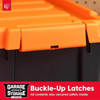 IRIS USA 5-Pack 3 Gal Heavy Duty Lockable Storage Totes with lids, Orange - Image 6
