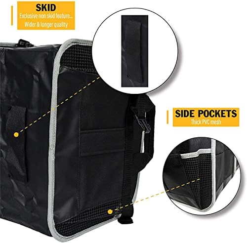 Tahoe Trails 23" Foldable Trunk Organizer for Car Storage, Reinforced Base Plates, Non Slip Bottom, Securing Straps, 11 External Pockets, 2 Pack, Black - Image 6