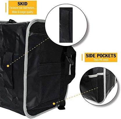 Tahoe Trails 23" Foldable Trunk Organizer for Car Storage, Reinforced Base Plates, Non Slip Bottom, Securing Straps, 11 External Pockets, 2 Pack, Black - Image 6