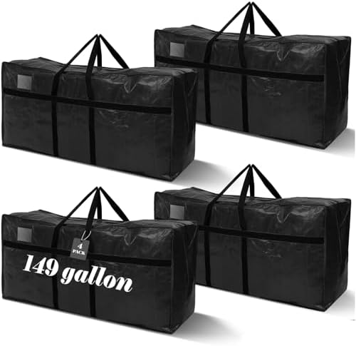 4 Pcs 149 Gallon Extra Large Moving Bags Heavy Duty Storage Bag by Clysee