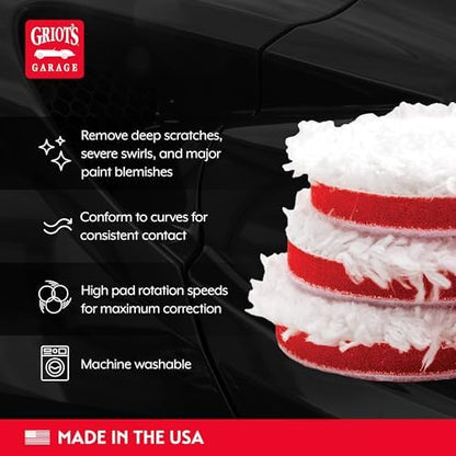 Griot's Garage BOSS 2” Microfiber Pads for Car Polishing and Detailing, Buffing Pads for Moderate and Severe Scratch Removal, Set of 4 - Image 3