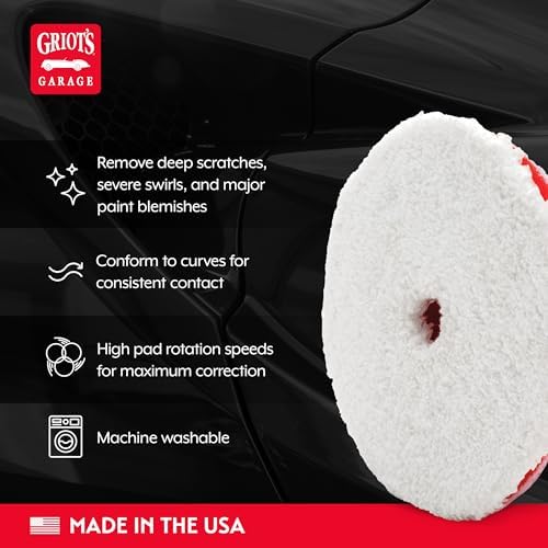 Griot's Garage BOSS 5.5” Microfiber Pads for Car Polishing and Detailing, Buffing Pads for Moderate and Severe Scratch Removal, Set of 2 - Image 3