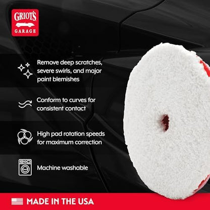 Griot's Garage BOSS 5.5” Microfiber Pads for Car Polishing and Detailing, Buffing Pads for Moderate and Severe Scratch Removal, Set of 2 - Image 3