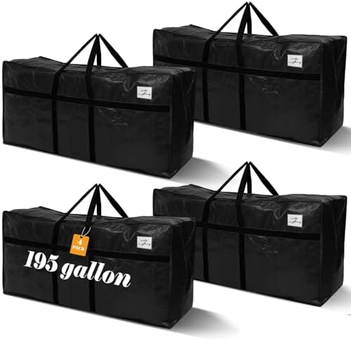 Windyun 4 Pcs 195 Gallon Extra Large Moving Bags XXL Heavy Duty Storage Bag by Windyun