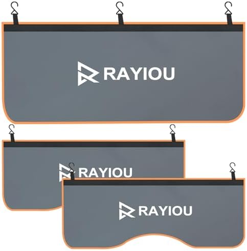 3Pcs Fender Covers for Mechanics, Durable Microfiber Leather, Anti-Scratch Car Fender Protector Mats for Sedan Truck or Station Wagon Automotive - Size M by Rayiou