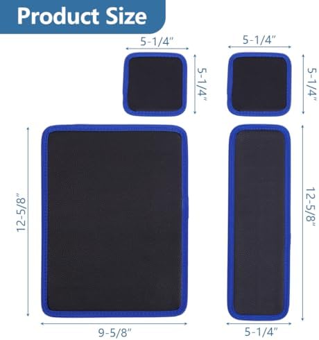 4-Piece Magnetic Tool Mat Set in 3 Sizes & 55LB, Tool Pad with PVC Layer, Non-Slip Parts Organizer includes Telescoping Pickup Tools & Inspection Mirror for Garage Workshop Auto Repair - Image 2