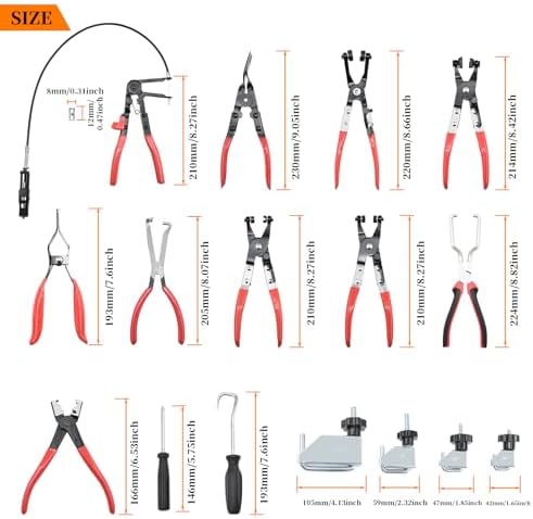 16 Pcs Hose Clamp Pliers Set, Hose Clamp Removal and Installation Tool - Image 3