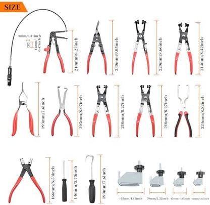 16 Pcs Hose Clamp Pliers Set, Hose Clamp Removal and Installation Tool - Image 3