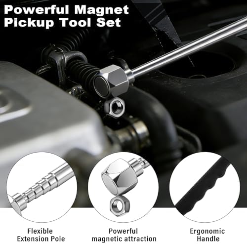 Magnetic Tool Mat Set with handles, 12.8" x9.5" Magnetic Tool Organizer - Image 3