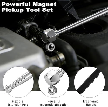 Magnetic Tool Mat Set with handles, 12.8" x9.5" Magnetic Tool Organizer - Image 3