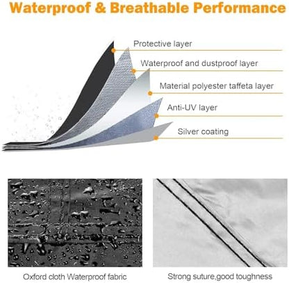 NEVERLAND Car Cover Waterproof All Weather for Sedan 183''L x 70''W x 59''H - Image 4