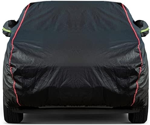 Car Cover, Fit for MPV, Breathable New Material for Sun Protection, Waterproof, UV Protection, Snow and Wind Protection, with Zipper Door, Suitable for Indoor and Outdoor Use (199"-210") B16 by QUYDDC
