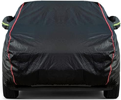 Car Cover, Fit for MPV, Breathable New Material for Sun Protection, Waterproof, UV Protection, Snow and Wind Protection, with Zipper Door, Suitable for Indoor and Outdoor Use (199"-210") B16 by QUYDDC