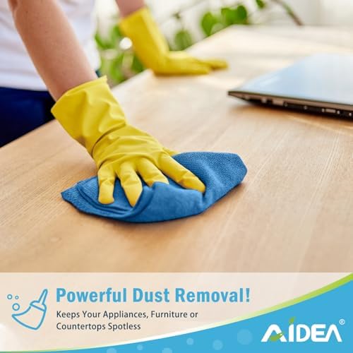 AIDEA Microfiber Cleaning Cloth, 50PK, Microfiber Towels for Cars, All Purpose Cleaning Rags for House, Dusting Cloth for Kitchen, Car, Window, 12"×12" - Image 3
