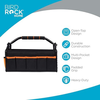INTERNET'S BEST Open Top Electricians Tool Bag - Custom Electrician Organizer, Tool Carrier - 16 Pocket Utility Tool Box - Portable Shoulder Tote for Tech, Plumbers, Painters, Construction - 17 Inch - Image 2
