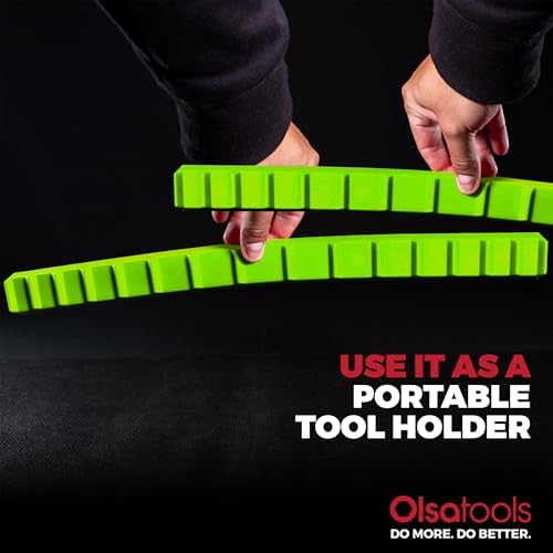 Olsa Tools Silicone Magnetic Tool Holders - 2pc Set - Strong Magnetic Tool Organizer for Shop or Garage - Non Scratch Silicone Tool Tray - Holds Heavy Tools Securely - Professional Grade - Part: 1901 - Image 5