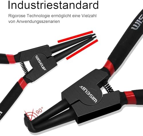 WISEUP Snap Ring Pliers Set, Heavy Duty 4PCS-7 inch Circlip Pliers Kit - Image 2