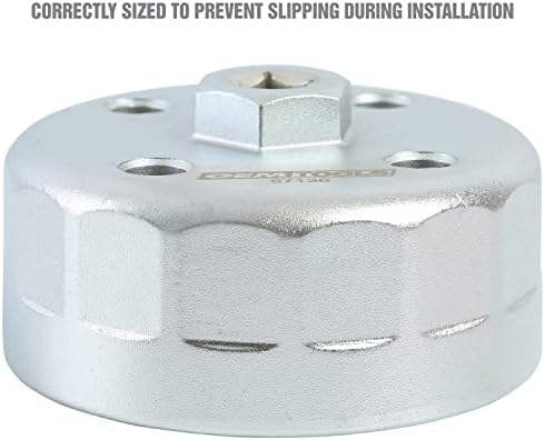 OEMTOOLS 87136 88.8MM 15 Flute Oil Filter Cap Wrench, Filter Puller for Hyundia and Kia Vehicles, 3/8 Inch Ratchet, 27MM socket, or 1/16 Inch Socket - Image 5
