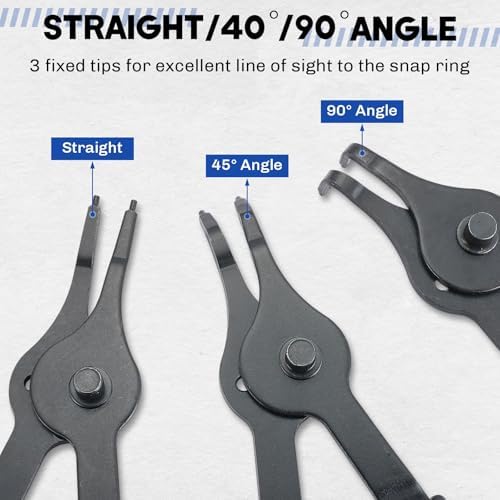 14PCS Snap Ring Pliers Set Internal & External Circlip Pliers - Image 3