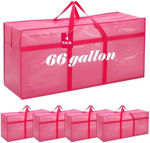 4 Pcs 66 Gallon Extra Large Moving Bags Heavy Duty Storage Bag by Clysee