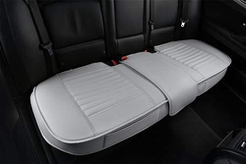 Back Seat Covers, Rear Seat Cushions, Auto Bench Protector with Breathable PU Leather and Non-Slip Bottom Universal for 4 Season (Gray, 61" x 20. 5") by SunnyColor