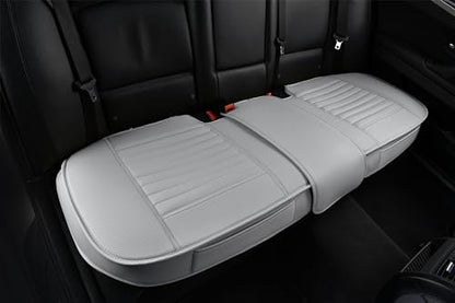 Back Seat Covers, Rear Seat Cushions, Auto Bench Protector with Breathable PU Leather and Non-Slip Bottom Universal for 4 Season (Gray, 61" x 20. 5") by SunnyColor