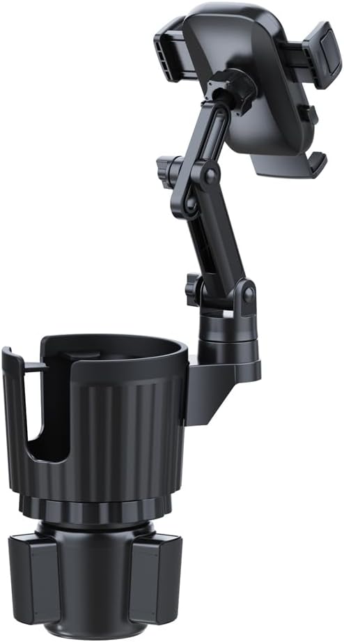 Cup Holder Phone Mount for Car, 2 in 1 Cell P Car Mount 360 Rotation Cup Holder Expander for Stanley 10-40oz Drink Bottles, Mugs and Phone Compatible with iPhone Samsung