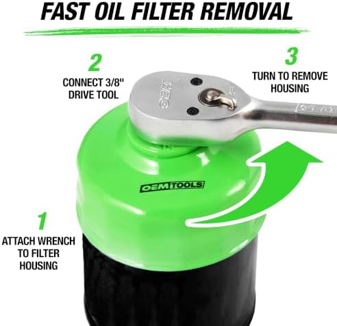 OEMTOOLS 87148 80 mm 15 Flute Oil Filter Wrench, Economy Oil Filter Cap Wrench, Oil Cap Filter Wrench Prevents Slippage and Stripping, Oil Change Tools - Image 7