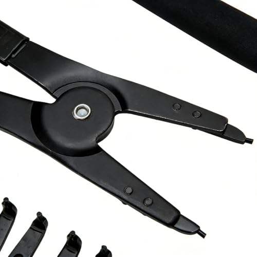 8MILELAKE Heavy Duty Circlip Pliers,16" Snap Ring Pliers Set External and Internal Pliers, Straight, 45°90° Tips - Image 6