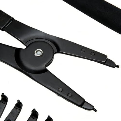 8MILELAKE Heavy Duty Circlip Pliers,16" Snap Ring Pliers Set External and Internal Pliers, Straight, 45°90° Tips - Image 6