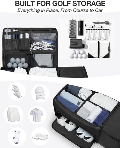 Marscamd Golf Organizer for Car Trunk with Cooler, Anti-Sag 2-Layer Design - Image 2