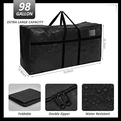 Windyun 4 Pack 98 Gallon Extra Large Moving Bags XXL Heavy Duty Storage Bag - Image 2
