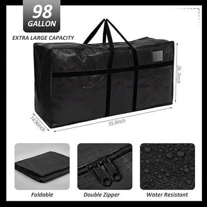 Windyun 4 Pack 98 Gallon Extra Large Moving Bags XXL Heavy Duty Storage Bag - Image 2