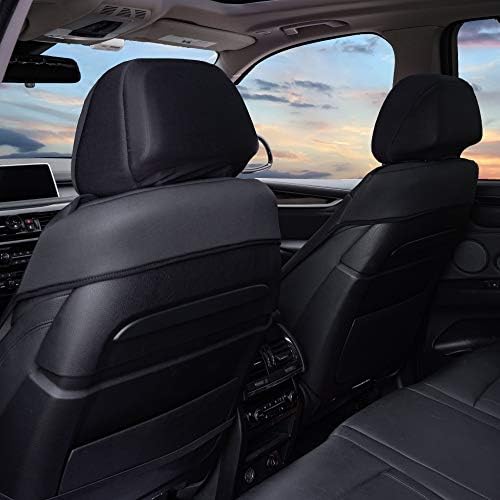 FH Group Car Seat Cover Cushion - 2 Pack Seat Covers for Cars Trucks SUV, Beige Black Neosupreme Car Seat Cushions, Car Seat Cover Cushion, Universal Fit Car Seat Protector - Image 6