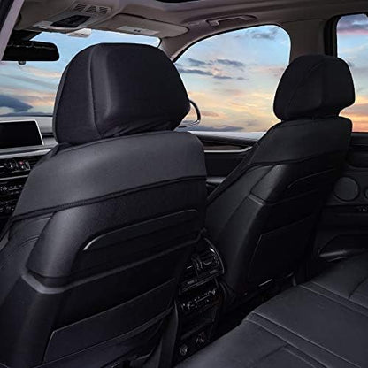 FH Group Car Seat Cover Cushion - 2 Pack Seat Covers for Cars Trucks SUV, Beige Black Neosupreme Car Seat Cushions, Car Seat Cover Cushion, Universal Fit Car Seat Protector - Image 6