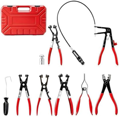 Saker Hose Clamp Pliers Set, Automotive Clamp Removal Tool Kit 9PCS by Saker