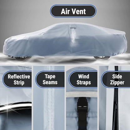 iCarCover Car Cover Waterproof All Weather for 1950-1958 Fia t 1400, 1900 - Image 5