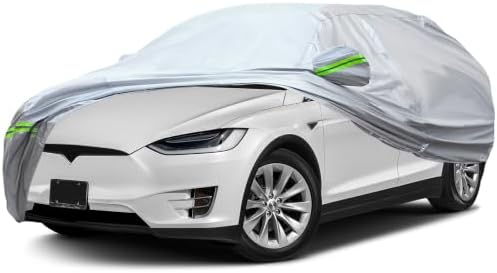 AUQDD 6-Layers Premium SUV Car Cover Waterproof All Weather Weatherproof UV Sun Protection Snow Dust Storm Resistant Outdoor Exterior Custom Form-Fit Full Padded Car Cover with Straps 188"-200" K8 by AUQDDAutoPartsWholesale