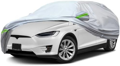 AUQDD 6-Layers Premium SUV Car Cover Waterproof All Weather Weatherproof UV Sun Protection Snow Dust Storm Resistant Outdoor Exterior Custom Form-Fit Full Padded Car Cover with Straps 188"-200" K8 by AUQDDAutoPartsWholesale