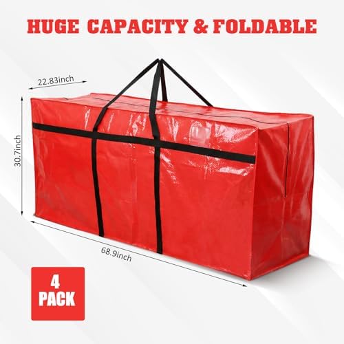 Windyun 4 Pcs 195 Gallon Extra Large Moving Bags XXL Heavy Duty Storage Bag - Image 2