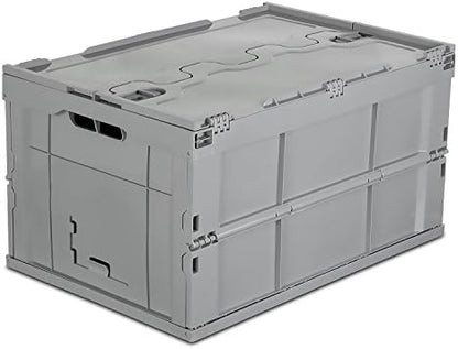 Mount-It! Collapsible Plastic Storage Crate, 65L, 1-Pack by Mount-It