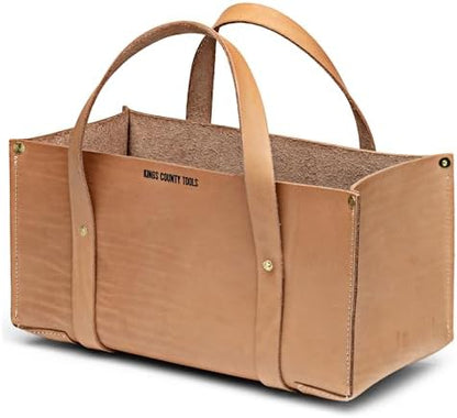 Kings County Tools Heavy Duty Buffalo Leather Tote Tool Bag, 15x7x7-Inch by KingsCountyTools