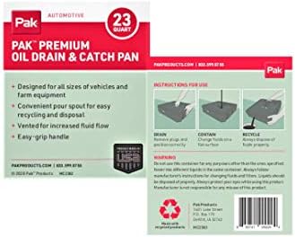 PAK 23 Quart Oil Catch Drain Pan Container - Image 3