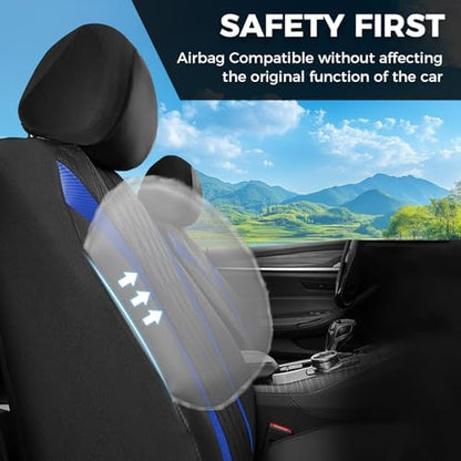 FLORICH Front Car Seat Covers, Leather Seat Covers for Cars, Waterproof Car Seat Protector Breathable, Front Seat Covers for Cars, Automotive Seat Covers Universal Fit for Most Car Truck SUV - Image 4